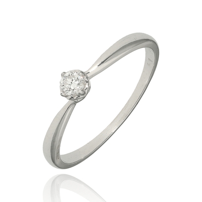 Fehér arany gyűrű 53-as méret (B47891)